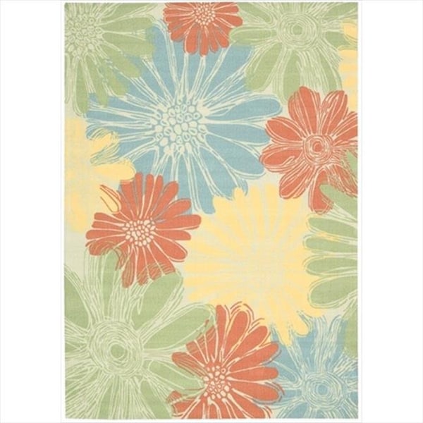 Nourison 11246 Home & Garden Area Rug Collection Ivory 5 ft 3 in. x 7 ft 5 in. Rectangle 99446112460 - main